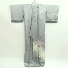 Load image into Gallery viewer, Kimono Gray Chrysanthemum Sayagata Tall Silk #9940B5
