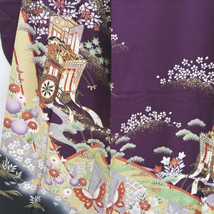 Furisode Purple Sakura Tall Silk #9682J3