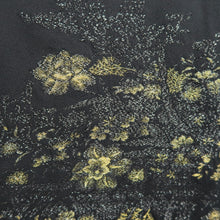 Load image into Gallery viewer, Haori Jacket Vintage(1950-1980) Black Gold Flower Silk #10829E2
