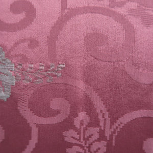 Haori Jacket Vintage(1920-1950) Pink Rinzu Karakusa Long Silk #9639J1