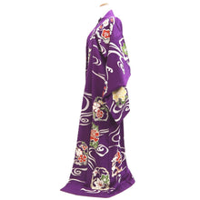 Load image into Gallery viewer, Kimono Vintage(1920-1950) Purple Ryusui Sayagata Silk #10783D4
