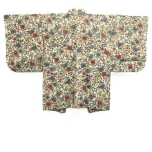 Load image into Gallery viewer, Haori Jacket Vintage(1950-1980) White Floral pattern Silk #10739D3
