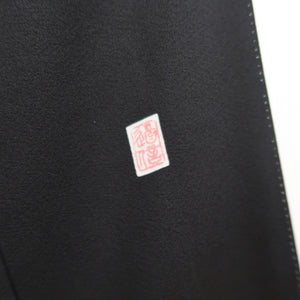 Tomesode Black Landscape Silk #10397A1