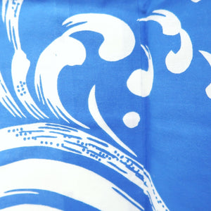 Yukata Vintage(1950-1980) Blue Wave Cotton #10352F3