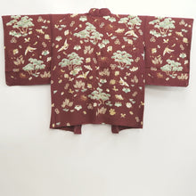 Load image into Gallery viewer, Haori Jacket Vintage(1950-1980) Reddish Brown Pine Tree Silk #10118D2
