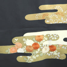 Load image into Gallery viewer, Haori Jacket Vintage(1950-1980) Black Embroidery Flower Alluring Princess Silk #9871B3
