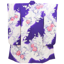 Load image into Gallery viewer, Furisode Purple Flower Silk #10548B3
