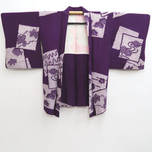 Load image into Gallery viewer, Haori Jacket Vintage(1950-1980) Purple Shibori Chrysanthemum Silk #10224E2
