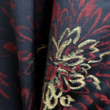 Load image into Gallery viewer, Haori Jacket Vintage(1950-1980) Black Gold Silver Chrysanthemum Silk #10238E2
