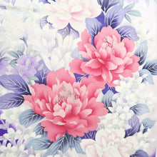 Load image into Gallery viewer, Furisode Purple Flower Silk #10548B3
