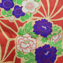 Load image into Gallery viewer, Juban Vintage(1920-1950) Light Red Camellia Plum blossom Silk #10372F4
