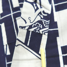 Load image into Gallery viewer, Yukata Vintage(1950-1980) White Navy Kabuki Cotton #10764D4
