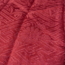 Load image into Gallery viewer, KK1399B8 Silk Kimono Fabric Vintage(1950-1980) Shibori Red 76.8x12.6in(195x32cm)
