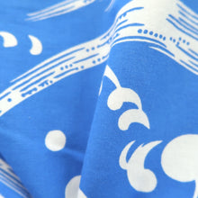 Load image into Gallery viewer, Yukata Vintage(1950-1980) Blue Wave Cotton #10352F3
