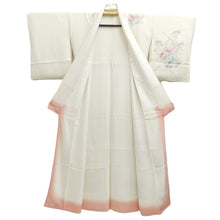 Load image into Gallery viewer, Kimono White Peacock Chrysanthemum Silk #10529B2
