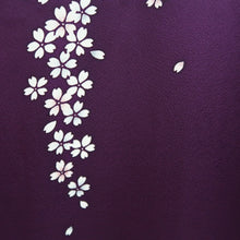 Load image into Gallery viewer, Furisode Purple Sakura Tall Silk #9682J3
