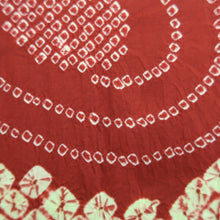Load image into Gallery viewer, Haori Jacket Vintage(1920-1950) Red Pale Yellow Shibori Swirl Silk #11059A3
