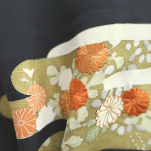 Load image into Gallery viewer, Haori Jacket Vintage(1950-1980) Black Embroidery Flower Alluring Princess Silk #9871B3
