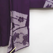 Load image into Gallery viewer, Haori Jacket Vintage(1950-1980) Purple Shibori Chrysanthemum Silk #10224E2
