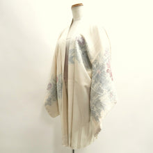 Load image into Gallery viewer, Haori Jacket Vintage(1950-1980) White Silver Flower Silk #10013C3
