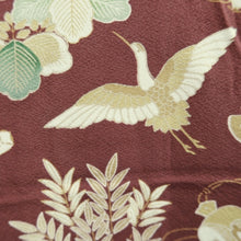 Load image into Gallery viewer, Haori Jacket Vintage(1950-1980) Reddish Brown Pine Tree Silk #10118D2
