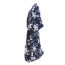Load image into Gallery viewer, Yukata Vintage(1950-1980) Navy Cherry Blossom Cotton #11104B1
