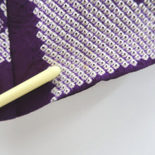 Load image into Gallery viewer, Haori Jacket Vintage(1950-1980) Purple Shibori Chrysanthemum Silk #10224E2
