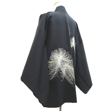 Load image into Gallery viewer, Haori Jacket Vintage(1950-1980) Black Fully Embroidered Kiku Silk #10029C4
