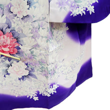 Load image into Gallery viewer, Furisode Purple Flower Silk #10548B3
