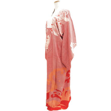 Load image into Gallery viewer, Juban Vintage(1920-1950) Vermillion Chrysanthemum Curling Wave Silk #10373F4
