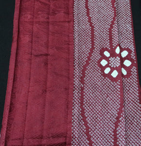 KK1400B8 Silk Kimono Fabric Vintage(1950-1980) Shibori Reddish Purple 84.6x12.6in(215x32cm)