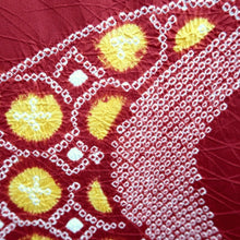 Load image into Gallery viewer, Haori Jacket Red Shibori Silk #10861E3
