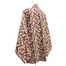 Load image into Gallery viewer, Haori Jacket Vintage(1950-1980) Black Wine red Folding Fan Silk #10740D3
