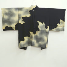 Load image into Gallery viewer, Haori Jacket Vintage(1950-1980) Black Cream white Gold Mystical Night Silk #10239E2

