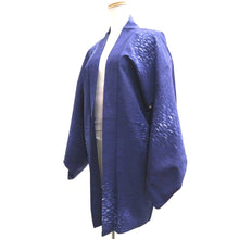 Load image into Gallery viewer, Haori Jacket Vintage(1950-1980) Blue Wave Silk #10104D2
