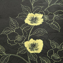 Load image into Gallery viewer, Haori Jacket Vintage(1950-1980) Black Flower Silk #10044C5
