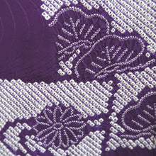 Load image into Gallery viewer, Haori Jacket Vintage(1950-1980) Purple Shibori Chrysanthemum Silk #10224E2
