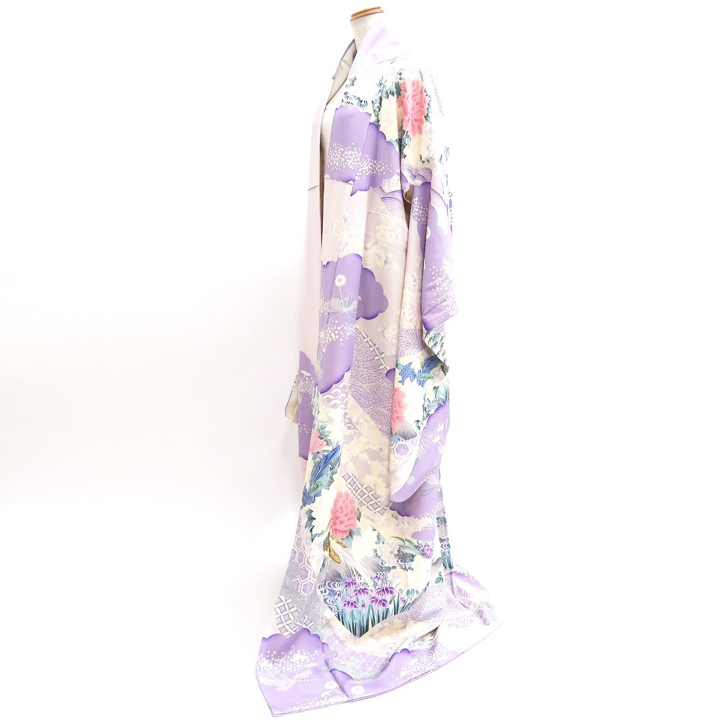 Furisode Lavender Bird Tall Silk #9713J5