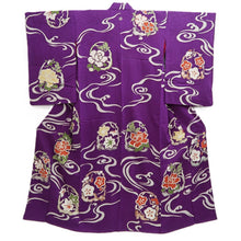 Load image into Gallery viewer, Kimono Vintage(1920-1950) Purple Ryusui Sayagata Silk #10783D4
