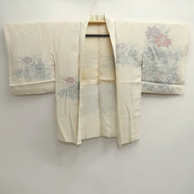 Load image into Gallery viewer, Haori Jacket Vintage(1950-1980) White Silver Flower Silk #10013C3
