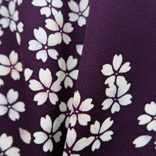 Load image into Gallery viewer, Furisode Purple Sakura Tall Silk #9682J3
