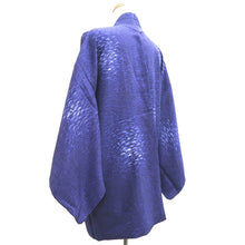 Load image into Gallery viewer, Haori Jacket Vintage(1950-1980) Blue Wave Silk #10104D2
