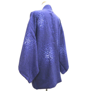 Haori Jacket Vintage(1950-1980) Blue Wave Silk #10104D2