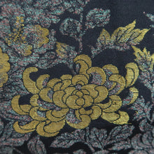 Load image into Gallery viewer, Haori Jacket Vintage(1950-1980) Black Silver Gold Chrysanthemum Silk #10058D1
