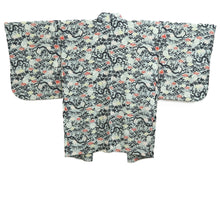 Load image into Gallery viewer, Haori Jacket Vintage(1950-1980) Light Gray Maple Leaf Branch Silk #10849E3
