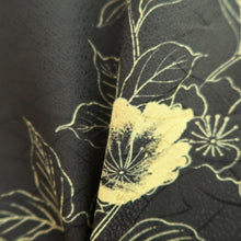 Load image into Gallery viewer, Haori Jacket Vintage(1950-1980) Black Flower Silk #10044C5
