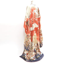 Load image into Gallery viewer, Furisode Reddish Pink Beige Gray Shidare Sakura Silk #9683J3
