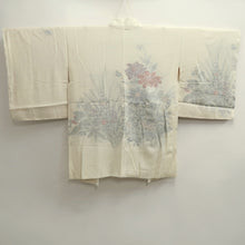 Load image into Gallery viewer, Haori Jacket Vintage(1950-1980) White Silver Flower Silk #10013C3
