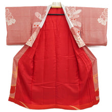Load image into Gallery viewer, Juban Vintage(1920-1950) Vermillion Chrysanthemum Curling Wave Silk #10373F4
