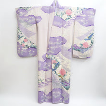 Load image into Gallery viewer, Furisode Lavender Bird Tall Silk #9713J5
